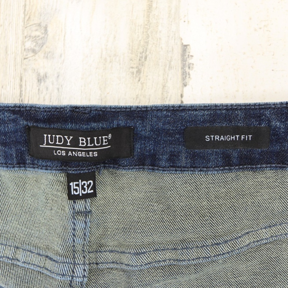 Judy Blue Jeans Womens 15 Mid Rise Tummy Control Straight Leg Stretch Denim - Picture 8 of 16